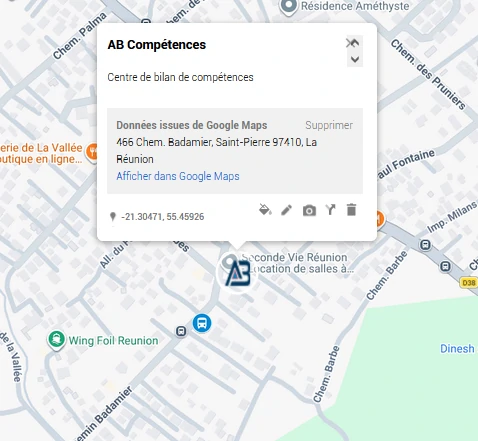 Carte accès bilan de compétences Saint-Pierre