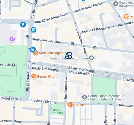 Carte accès Le Havre Centre
