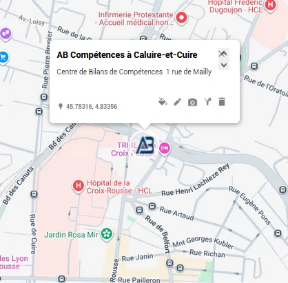 Bilan de compétences à Caluire-et-Cuire rue de Mailly près du métro Cuire
