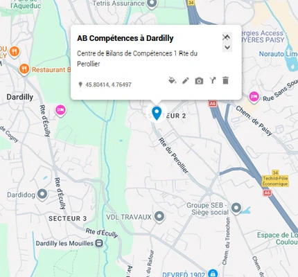 Bilan de compétences à Dardilly route du Pérollier dans le secteur Techlid