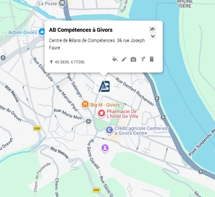 Bilan de compétences à Givors rue Joseph Faure dans le centre-ville