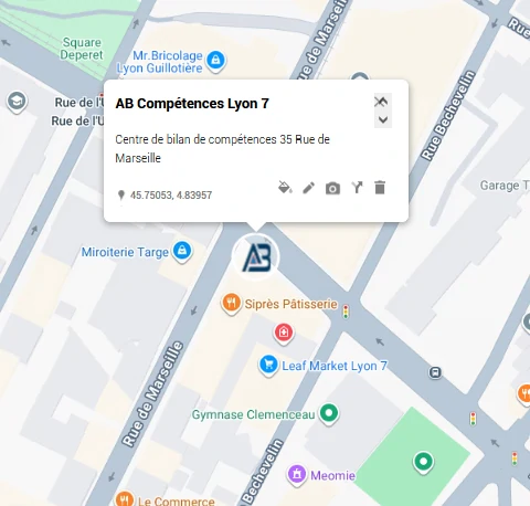 Bilan de compétences à Lyon 7e rue de Marseille près de la Guillotière