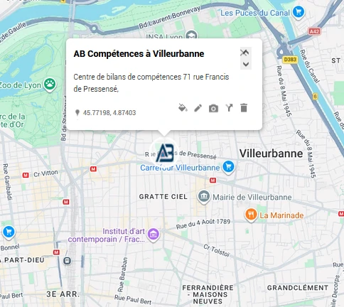 Bilan de compétences à Villeurbanne rue Francis de Pressensé près du métro A